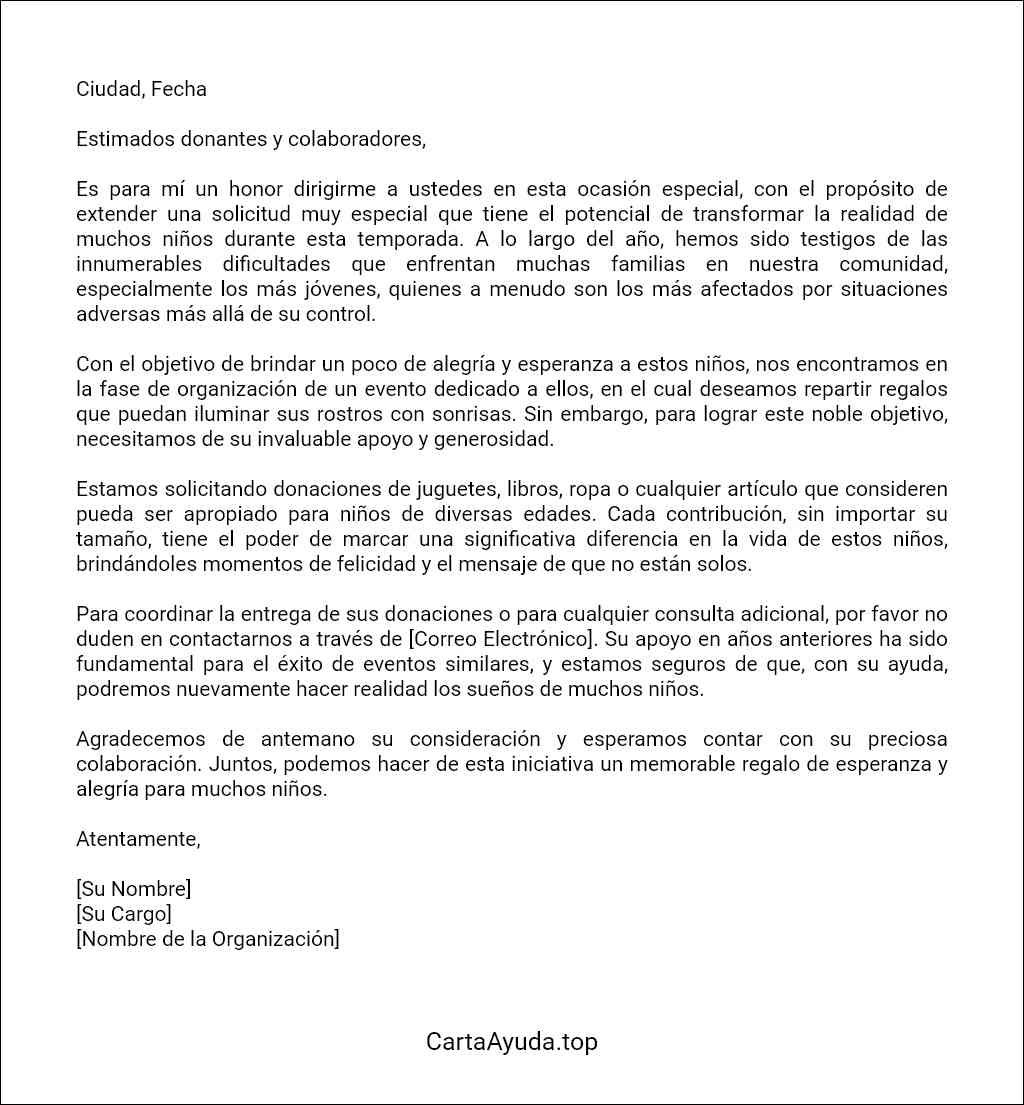 como redactar una carta para pedir regalos para los niños